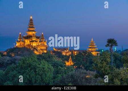 Myanmar (Birmanie) division de Mandalay Bagan Bagan vieux New Golden Palace Banque D'Images