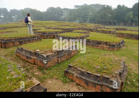 Paharpur Bangladesh le Somapura Mahavihara (8e siècle) classée au patrimoine mondial a été le plus grand monastère bouddhiste de South Banque D'Images