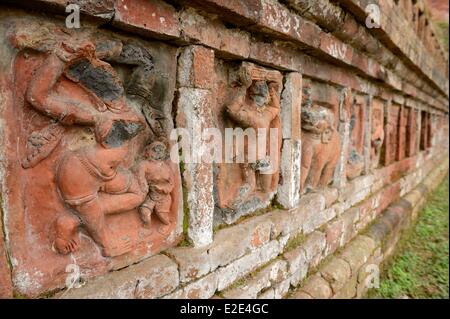 Paharpur Bangladesh le Somapura Mahavihara (8e siècle) classée au patrimoine mondial a été le plus grand monastère bouddhiste de South Banque D'Images