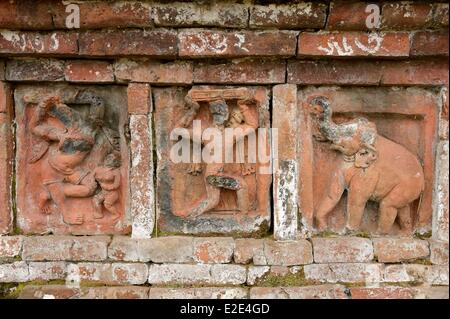 Paharpur Bangladesh le Somapura Mahavihara (8e siècle) classée au patrimoine mondial a été le plus grand monastère bouddhiste de South Banque D'Images