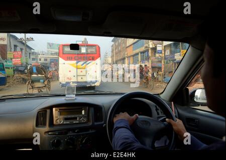 Le Bangladesh, sur le chemin entre Dhaka et Bogra Banque D'Images