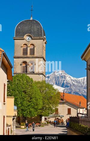 France, Isère, Les Trieves, Monestier Percy en arrière-plan le massif Devoluy Banque D'Images