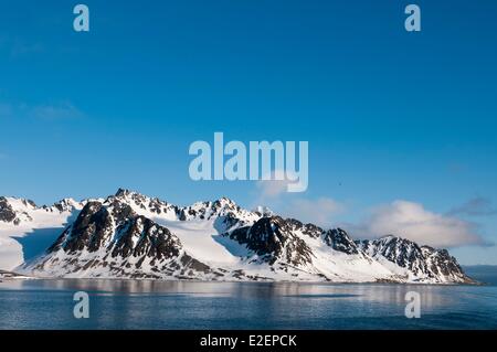 La Norvège, Îles Svalbard, Spitzberg, fjord Madeleine Banque D'Images