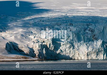 La Norvège, Îles Svalbard, Spitzberg, fjord Madeleine Banque D'Images