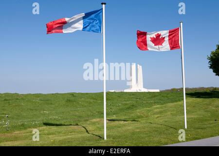 France Pas de Calais Givenchy en Gohelle mémorial en hommage aux soldats canadiens tombés en 1917 lors de la bataille de Vimy Banque D'Images