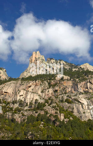 France, Corse du Sud, aiguilles, Aiguille de Bavella Banque D'Images