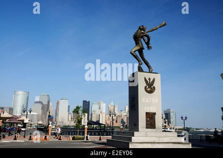 États-unis New Jersey Jersey City Katyn Exchange Place mémorial dédié aux victimes du massacre de Katyn en 1940 Banque D'Images