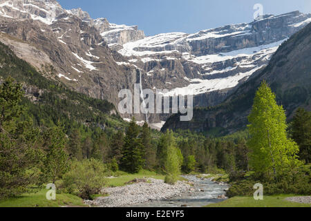 France, Hautes Pyrénées, Gavarnie, le cirque de Gavarnie, classé au Patrimoine Mondial par l'UNESCO Banque D'Images