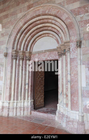 France, Pyrénées Orientales, Perpignan, Palais des Rois de Majorque 13e siècle, l'entrée aux appartements de la Reine Banque D'Images