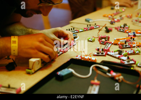 Sound devices Arduino exposé au festival Sonar à Barcelone, Espagne Banque D'Images