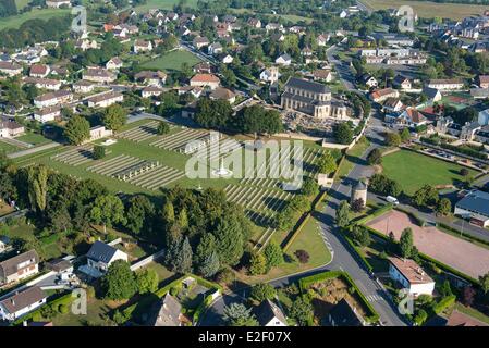 France Calvados Ranville premier village français libéré le jour j par le 13e Bataillon de parachutistes britanniques cimetière de guerre (antenne Banque D'Images