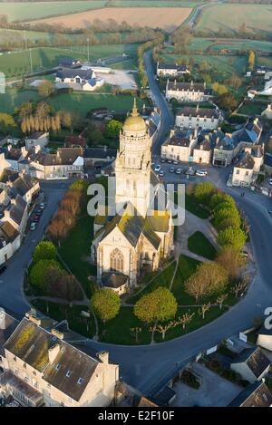 France, Manche, Sainte Marie du Mont (vue aérienne) Banque D'Images