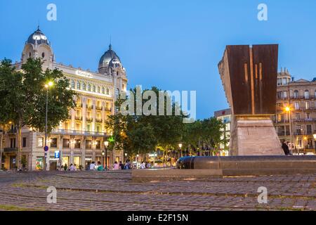 Espagne, Catalogne, Barcelone, Eixample, Plaza Catalunya (Catalogne) Banque D'Images