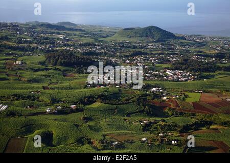 La France, l'île de la Réunion (département français d'outre-mer), le tampon, Plaine des Cafres (vue aérienne) Banque D'Images