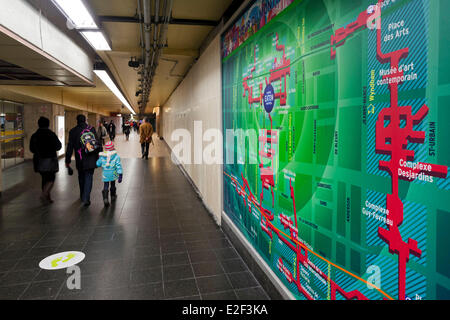 Canada, Québec, Montréal, la ville souterraine, la station de métro McGill Banque D'Images