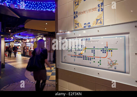 Canada province de Québec Ville de Montréal le métro Les Halles centre commercial dans le métro de la gare centrale Banque D'Images