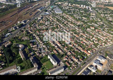 France, Yvelines, Trappes en Yvelines, la Boissière (vue aérienne) Banque D'Images