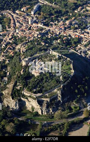La France, Gard, Villeneuve les Avignon, le Fort Saint André (vue aérienne) Banque D'Images