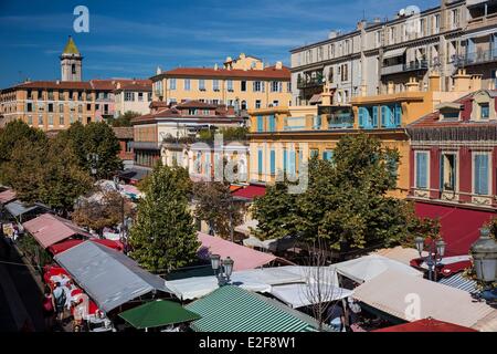 France, Alpes Maritimes, Nice, la vieille ville, le Cours Saleya Banque D'Images