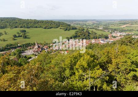 France, Côte d'Or, Bligny sur Ouche église, Ouche Vallée vers Beaune Banque D'Images