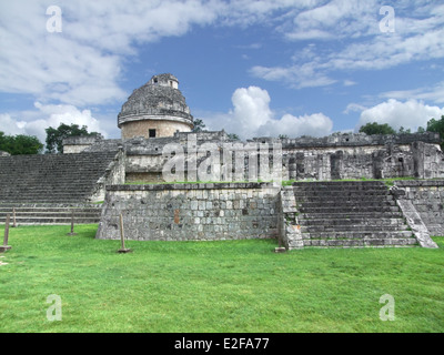 El Caracol templein Chichen Itza l'observatoire site archéologique dans la région de Yucatan, Mexique Banque D'Images