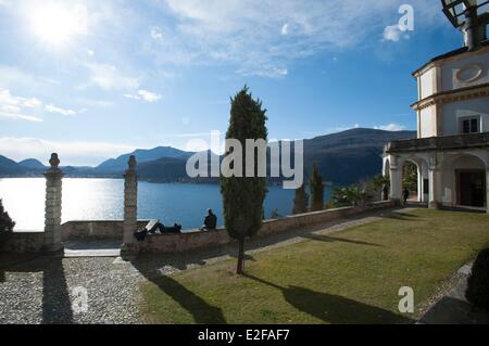 Suisse, Tessin, Lugano, Lugano, vue sur le lac de Lugano de eglise Banque D'Images