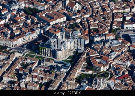 France, Charente, Angoulême, l'hôtel de ville (vue aérienne) Banque D'Images