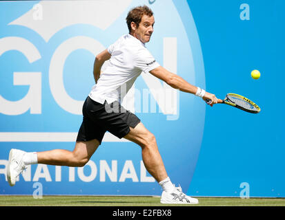 Eastbourne, Royaume-Uni. 19 Juin, 2014. Aegon Eastbourne International Richard Gasquet (FRA) bat Martin Klizen (SVK) par un score de 6-3, 6-4 dans leur Quarterfinasl match à Devonshire Park. Credit : Action Plus Sport/Alamy Live News Banque D'Images