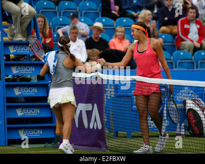 Eastbourne, Royaume-Uni. 19 Juin, 2014. Eastbourne International Aegon Madison Keys (USA) bat Lauren Davis (USA) par un score de 6-2, 6-1 dans leur match de finale à Devonshire Park. Credit : Action Plus Sport/Alamy Live News Banque D'Images