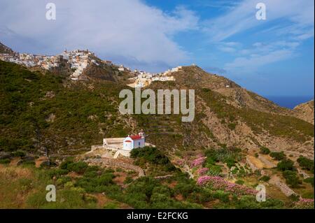 Grèce, Îles du Dodécanèse, l'île de Karpathos, Olympos Banque D'Images