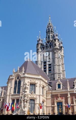 France, Nord, Douai, l'Hôtel de Ville, Beffroi classé au Patrimoine Mondial par l'UNESCO