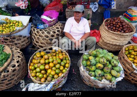 L'INDONÉSIE, Bali, Denpasar, marché Pasar Badung Banque D'Images