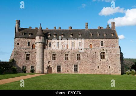 France, Cotes d'Armor, château de la Roche-Jagu Ploezal, datée du 15e siècle Banque D'Images