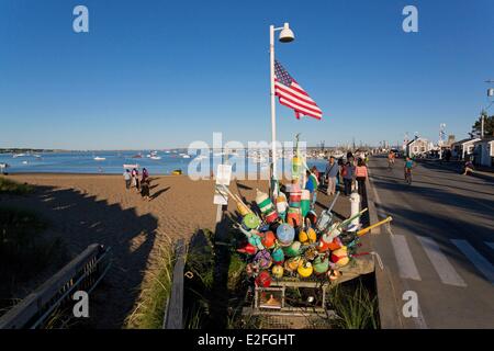 United States, Massachusetts, Cape Cod, Provincetown, la plage et la jetée Banque D'Images