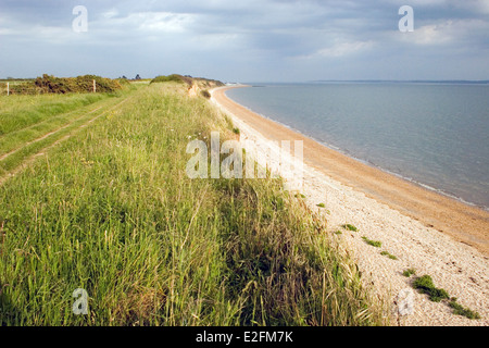 Chemin côtier, Lee le Solent, Hampshire, Angleterre Banque D'Images