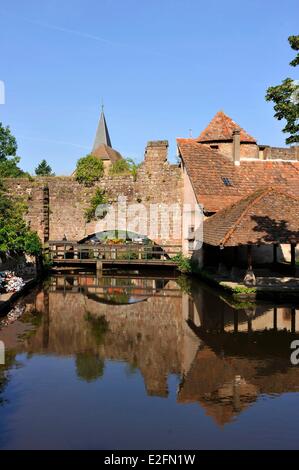 France Bas Rhin Wissembourg de district du Bruch Lauter River banks remparts Banque D'Images