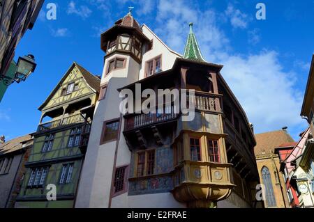 France Haut Rhin Alsace Colmar Maison Pfister avec style Renaissance (1537) dans la rue des Marchands Banque D'Images