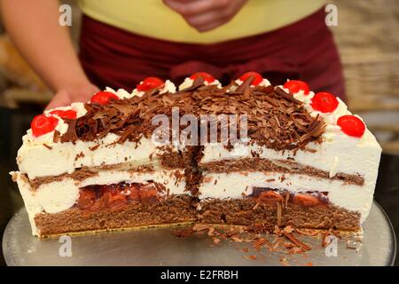 Allemagne Baden Wurtemberg Durbach gâteau Forêt Noire (Schwarzwalder Kirschtorte) Banque D'Images