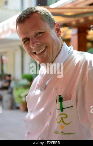 Allemagne Baden Wurtemberg Rebstock Durbach Hotel et restaurant le directeur et chef Volker Baumann Banque D'Images