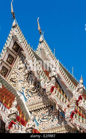 Thaïlande Bangkok Bang Rak temple bouddhiste district Wat Suan Plu Banque D'Images