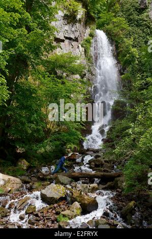 France Bas Rhin entre Wangenbourg et Oberhaslach la cascade du Nideck dans les Vosges Banque D'Images