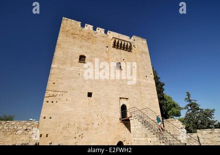 Chypre Kolossi Limassol District château médiéval château fort construit en 1454 par les Chevaliers Hospitaliers Banque D'Images