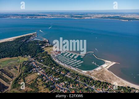 France Gironde Le Verdon-sur-Mer Port Medoc la Pointe de Grave et l'estuaire de la Gironde (vue aérienne) Banque D'Images