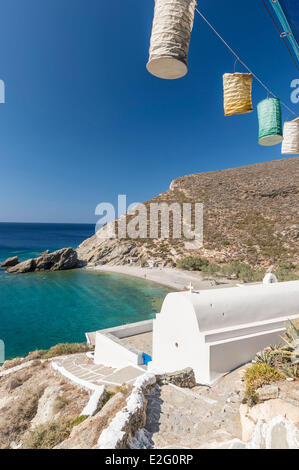 L'île de Folegandros îles Cyclades Grèce Agios Nikolaos bay Banque D'Images