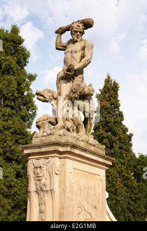 Bialystok Pologne Palais Branicki statue dans le parc Banque D'Images