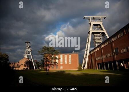 France Nord Wallers Aremberg site minier de la fosse d'Arenberg inscrite au Patrimoine Mondial de l'UNESCO headframes Banque D'Images