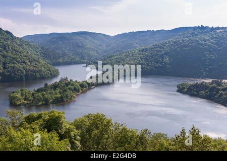 France Loire gorges de la Loire de la Bussière-sur-Loire Banque D'Images