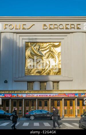 France Paris Les Folies Bergère est un cabaret music hall situé 32 rue Richer inauguré en 1869 Banque D'Images
