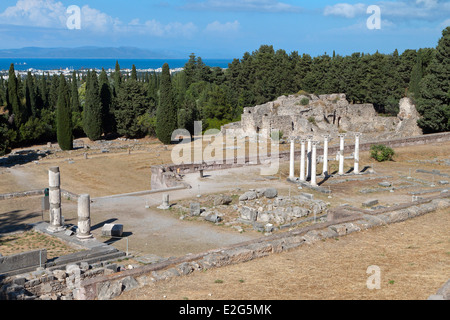 Asclépiéion site antique à l'île de Kos en Grèce Banque D'Images