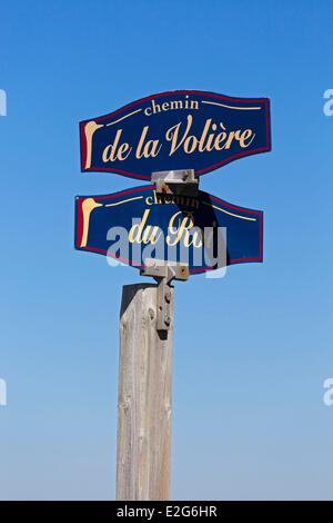 Canada province de Québec région de Chaudière-Appalaches L'Isle-aux-Grues street sign Banque D'Images